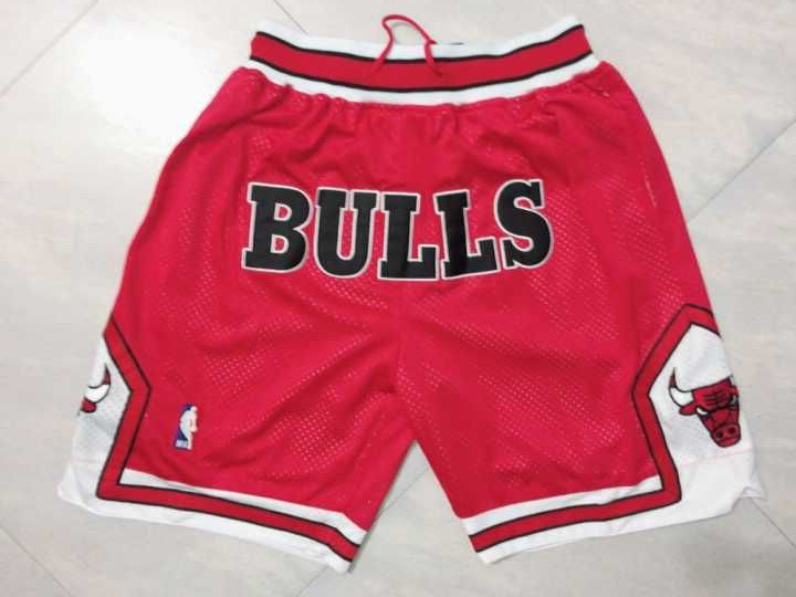 Men 2019 NBA Nike Chicago Bulls red style 3 shorts